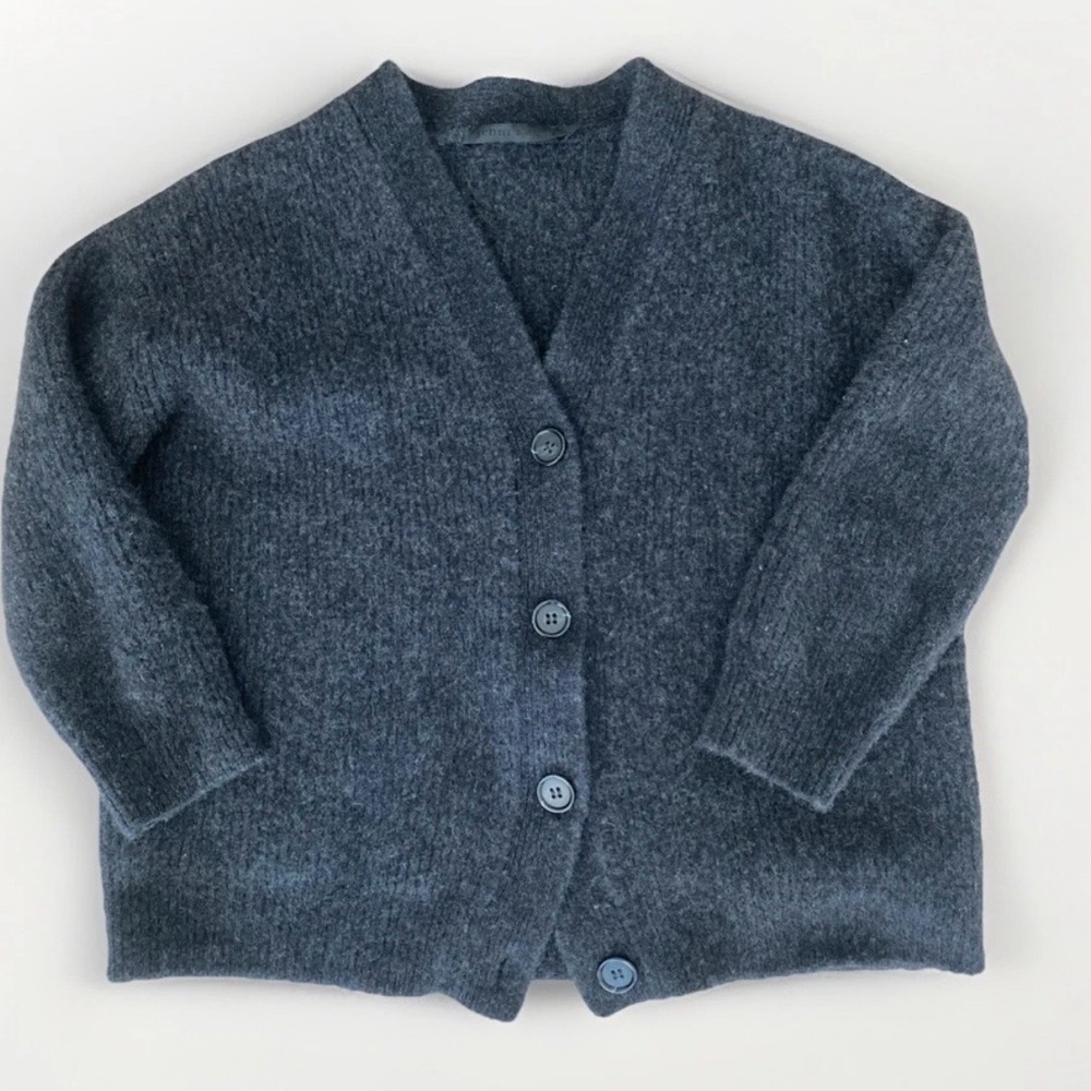 Jenni Kayne Cropped Cocoon Charcoal Gray Cashmere Cardigan Sweater - XXS